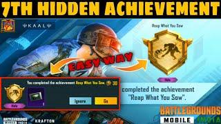 REAP WHAT YOU SOW NEW BGMI HIDDEN ACHIEVEMENT | HOW TO COMPLETE AND COLLECT ACHIEVEMENT POINTS BGMI