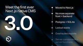 The first CMS that installs directly into any Next.js app — Payload 3.0 has arrived