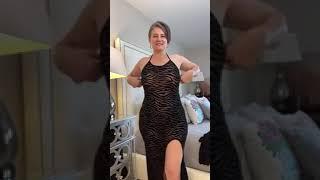 4K TRANSPARENT Black Dresses TRY ON Haul | Curious Carly Try Ons