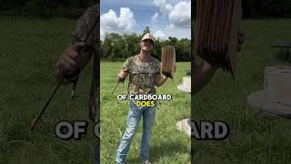 Compound Bow vs. Cardboard #bowhunting #archery #outdoors #yeeyee