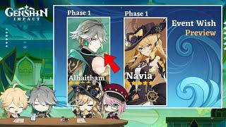 Alhaitham RERUN BANNER CONFIRMED!! With This NEW EVENT Releasing On Fontaine - Genshin Impact