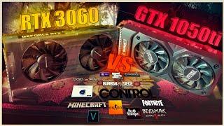 RTX 3060 vs GTX 1050 Ti - ТЕСТЫ RTX 3060 и GTX 1050 Ti/ RYZEN 5 3600/ 32GB ОЗУ DDR4 3200