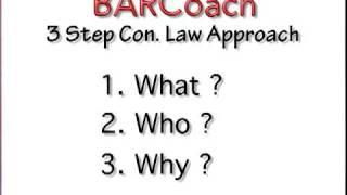 BAR EXAM 3 Steps to CONSTITUTIONAL LAW for MBE