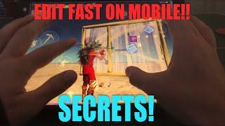 How To Edit Fast On Fortnite Mobile! (Edit Like a PC Player!)