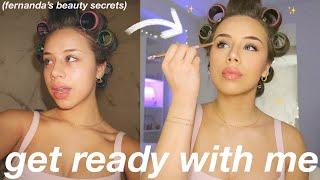 GET READY WITH ME *like we’re on FaceTime*  makeup routine, hair roller tutorial, + beauty  secrets