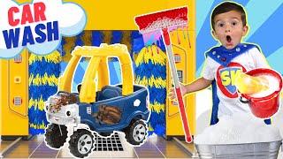 Car Wash for Kids | Mud, Foam, Soap for Children | Car Washing Vehicles for Toddlers | Fun Playtime