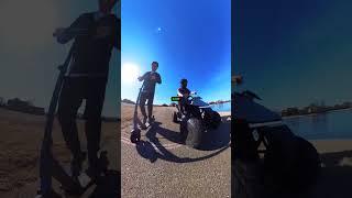 Drag race! $2K Tesla ATV vs. $200 Walmart Scooter 