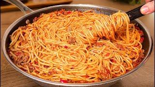 Incredibly delicious spaghetti in 15 minutes! A simple and delicious pasta recipe for dinner