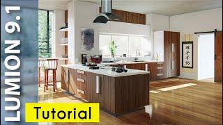 Lumion 9 Realistic Interior Tutorial #19 Kitchen