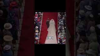 Princess Diana’s wedding dress now and in 1981 at her wedding #princessdiana #royalfamily #ladydiana