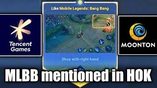 TENCENT BOUGHT MOONTON? MLBB MENTIONED IN HOK