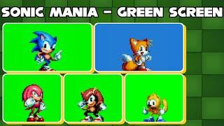 Sonic Mania - Sonic & His Friends Victory Green Screen [FREE TO USE] (1440p/60fps)