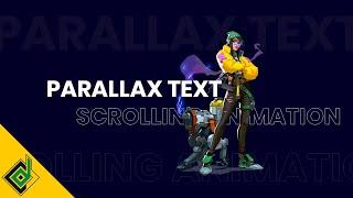 Smooth Scrolling Text Animation with Parallax effect