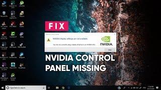 How to fix "NVIDIA Display settings are not available" error