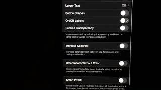 Iphone XR: Setting auto-brightness.  Settings, Accessibility, Display & Text Size,  Scroll Down