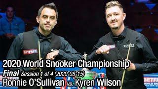 2020 World Snooker Championship Final: Ronnie O'Sullivan vs. Kyren Wilson (Full Match 1/4)