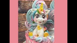 единорог из мастики . Лепим фигурку единорожки из мастики/ how to make unicorn cake topper Танинторт