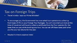 Tax on Foreign trips