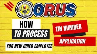 How to apply TIN Number online using ORUS. Employer part and Employee Part. 2023 updated process.