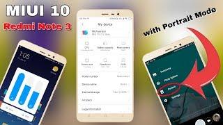 Miui 10 on Redmi Note 3 (kenzo) with Portrait Mode, Android-Nougat(7.0), volte, Split screen