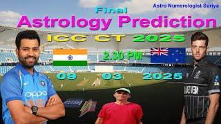 India vs Newzealand. Final Champions Trophy 2025. Astrology & Numerology Prediction. IND vs NZ