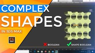 Create Complex shapes in 3ds max with shape boolean tips | tricks | CG Deep | Tutorial | Spline