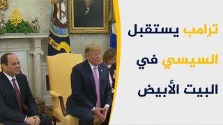 ترامب يستقبل السيسي في البيت الأبيض بحميمية  