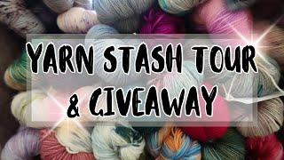 Vlogmas Day 0- Yarn Stash Tour 2024- Includes Giveaway!!