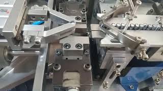 Semi-automatic electrolytic capacitor lead cutting and bending machine