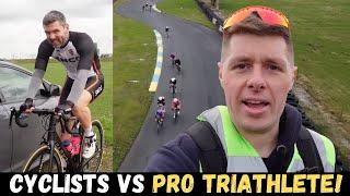 Cyclists VS Pro Triathlete Crit Race