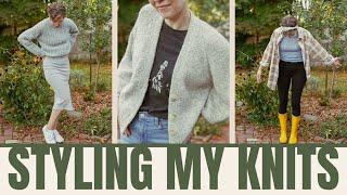 How I Style My Knits | Champagne Cardigan | Mini Mock Neck Tank | Lauder Sweater | Fall Knit Outfits