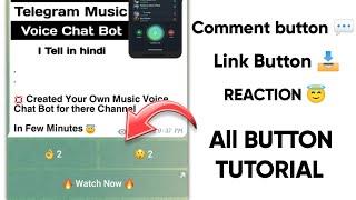 How to add button in telegram channel post | how to create emoji button & Comment button in telegram
