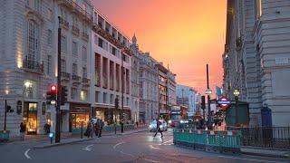 London West End Autumn Walk at Sunset