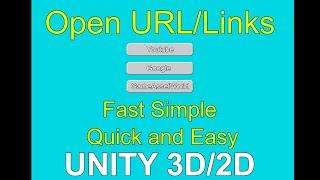 Unity Open URL / Links with a button Quick and Easy.