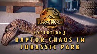 RAPTOR CHAOS IM 1993 JURASSIC PARK in JURASSIC WORLD EVOLUTION 2 Deutsch German Gameplay #24