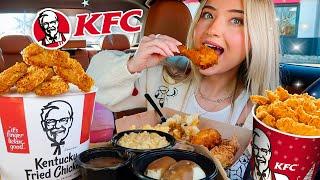 Eating KFC Festive Feast Mukbang!! Fried Chicken, Mac & Cheese & more!