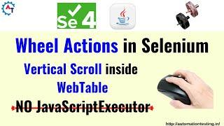 How to Scroll inside the WebElement in Selenium | Scroll inside WebTable | WebTable Vertical Scroll