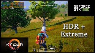 PUBG Mobile | GTX 1650 4GB + Ryzen 5 3600 | HDR + Extreme | Gameloop