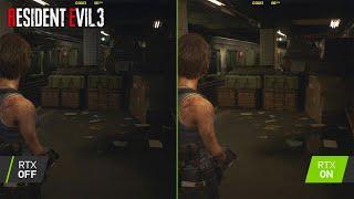 Resident Evil 3 Remake - RTX On vs Off | Graphics/Performance Comparison