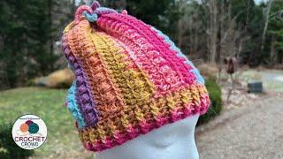 Caron Crochet Cinnamon Swirl Hat Pattern by Mikey