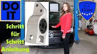 QUERLENKERLAGER WECHSELN / QUERLENKER BUCHSE TAUSCHEN  VW  AUDI  SEAT  DIY  SCHRITT FÜR SCHRITT