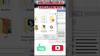 How to use picture as a bullet in MS Word #microsoft #msword #shorts #ytshorts
