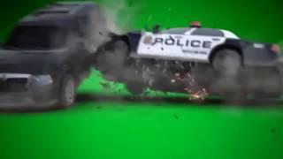 [GREENSCREEN] Police Car Crash
