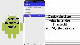 Checkbox in android | get multiple checkbox value and display listview in android SQLite database