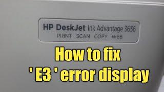 how do you fix e3 error on hp printer
