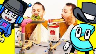 This Guy Feeds Himself with a Machine and It's Amazing!