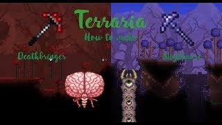 Terraria: How to Make the Crimson / Corruption Pickaxe