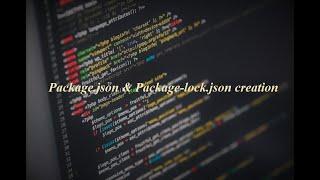 Package.json and Package-lock.json file