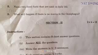 Biology 10 Class Board Exam Question paper 2023 || TS Biology Question Paper 10th Class