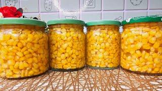 Juicy and sweet corn for the winter! Canned corn at home.